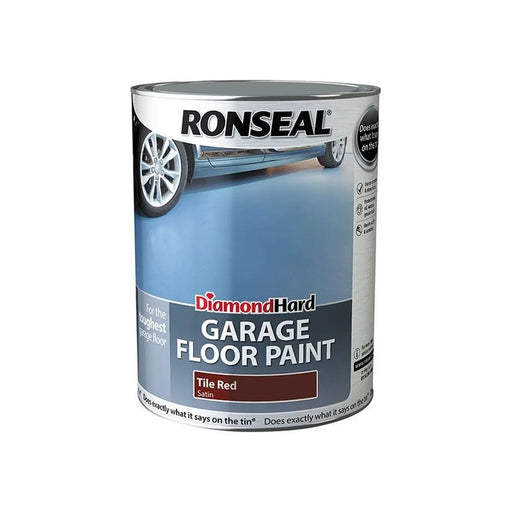 Ronseal Diamond Hard Garage Floor Paint Tile Red 5 litre