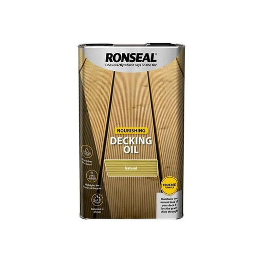 Ronseal Decking Oil Natural Clear 5 litre