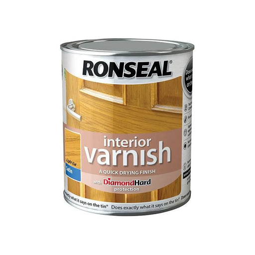 Ronseal Interior Varnish Quick Dry Satin Light Oak 250ml