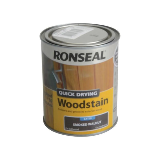Ronseal Quick Drying Woodstain Satin Smoked Walnut 750ml