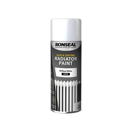Ronseal One Coat Radiator Spray Paint Satin White 400ml