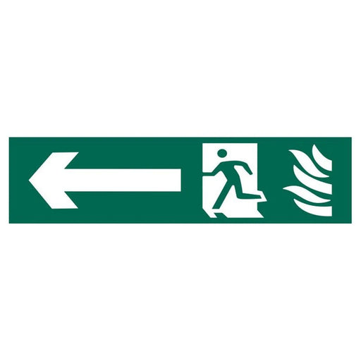 Scan Running Man Arrow Left - PVC Sign 200 x 50mm