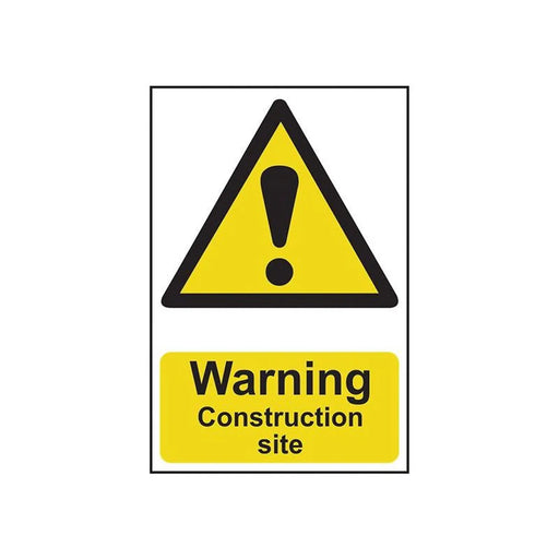 Scan Warning Construction Site - PVC Sign 200 x 300mm