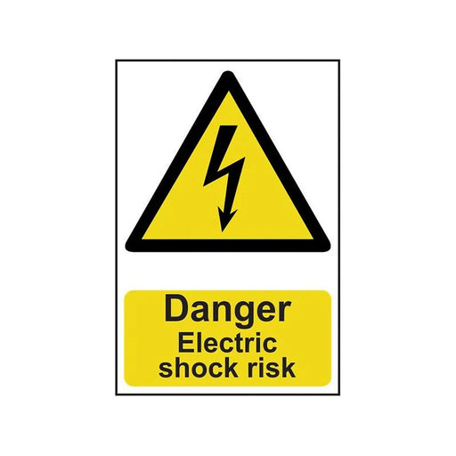 Scan Danger Electric Shock Risk - PVC Sign 200 x 300mm