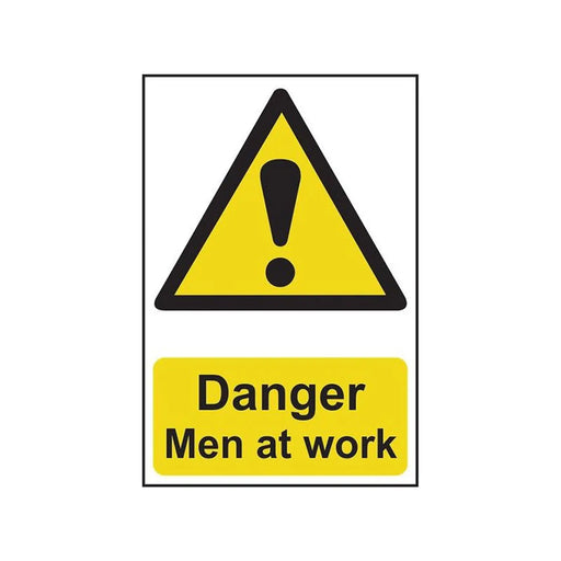 Scan Danger Men At Work - PVC Sign 200 x 300mm