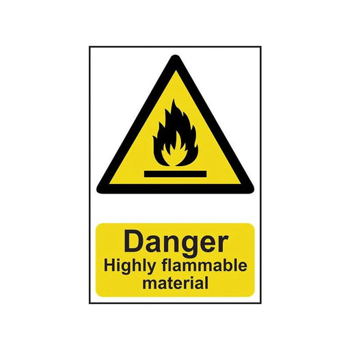 Scan Danger Highly Flammable Material - PVC Sign 200 x 300mm
