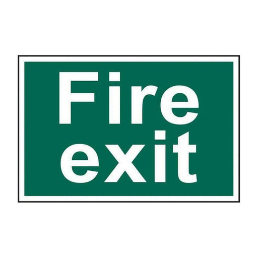 Scan Fire Exit Text Only - PVC Sign 300 x 200mm