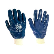 Scan Nitrile Knitwrist Heavy-Duty Gloves