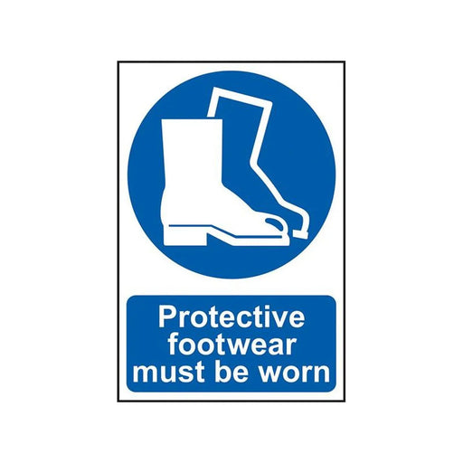 Scan Protective Footwear Must Be Worn - PVC Sign 200 x 300mm