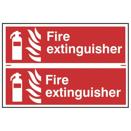 Scan Fire Extinguisher - 2 PVC Signs 300 x 100mm