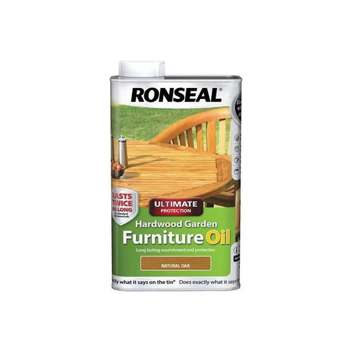 Ronseal Ultimate Protection Hardwood Garden Furniture Oil Natural Oak 1 litre