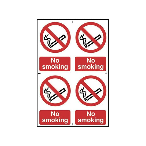 Scan No Smoking - 4 PVC Signs 100 x 150mm