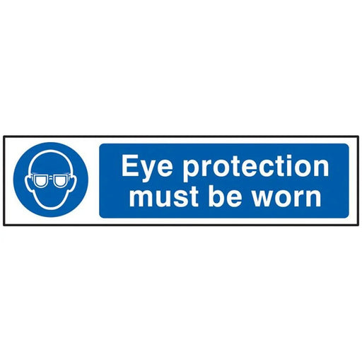 Scan Eye Protection Must Be Worn - PVC Sign 200 x 50mm
