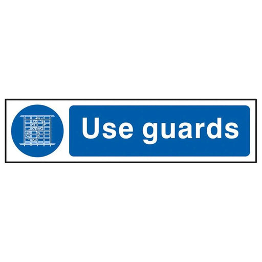 Scan Use Guards - PVC Sign 200 x 50mm