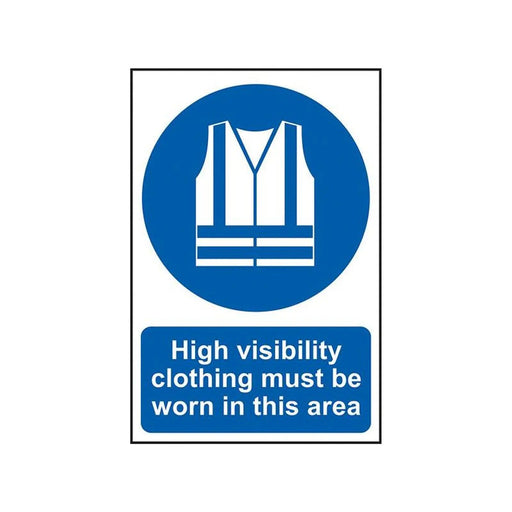 Scan High Visibility Jackets Must Be Worn In This Area - PVC Sign 200 x 300mm