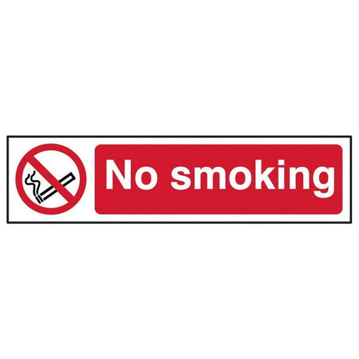 Scan No Smoking - PVC Sign 200 x 50mm