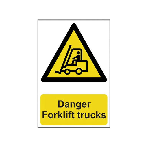 Scan Danger Forklift Trucks - PVC Sign 200 x 300mm