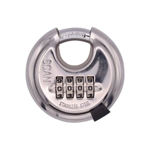 Scan Stainless Steel Disk Type Combination Padlock 70mm