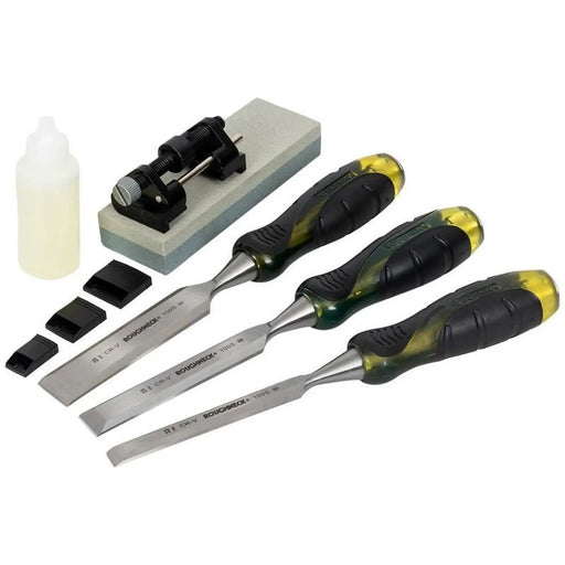 Roughneck Bevel Edge Chisel & Sharpening Kit, 6 piece