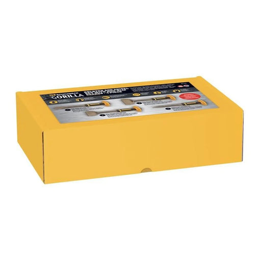Roughneck Bolster & Chisel Set with Non-Slip Guards, 4 Piece