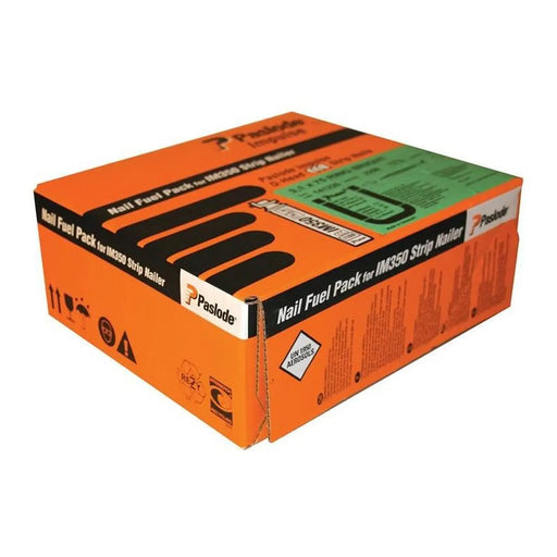 Paslode 2.8 x 63mm IM350+ Ring Shank Nails Bright Finish Box of 3300 + 3 Fuel Cells