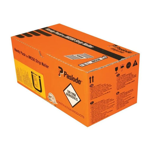 Paslode 2.8 x 63mm 350 Ring Nails Stainless Steel Finish Box of 1100 + 1 Fuel Cell
