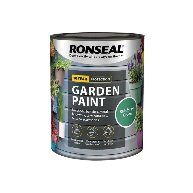 Ronseal Garden Paint Rainforest Green 750ml