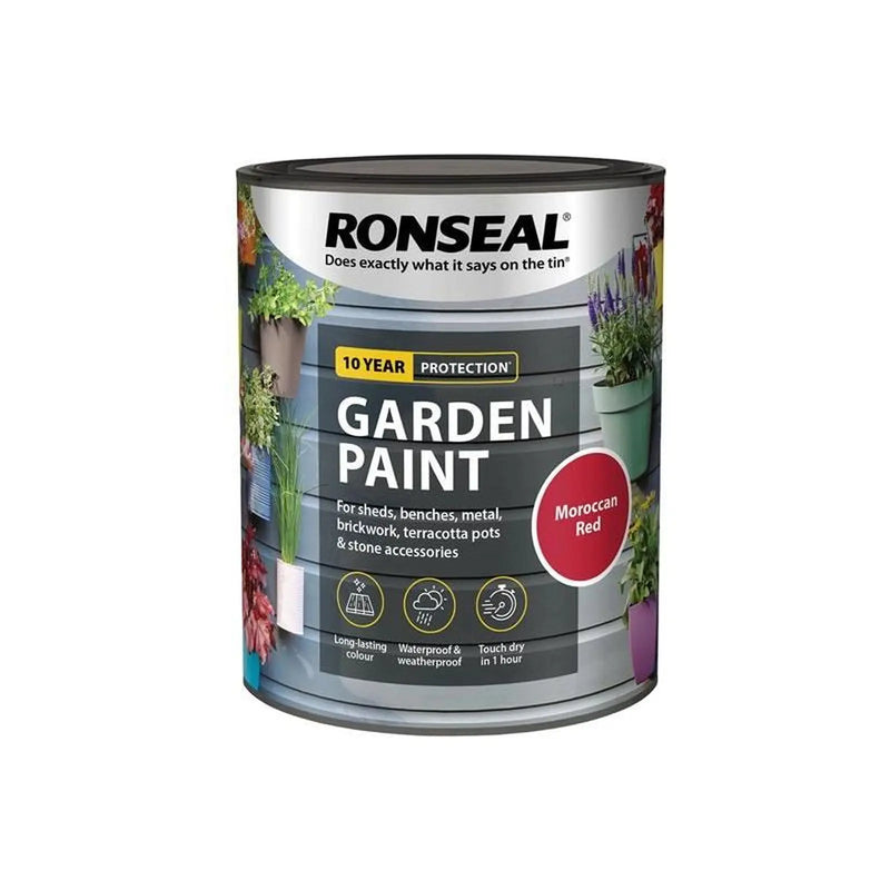 Ronseal Garden Paint Moroccan Red 750ml