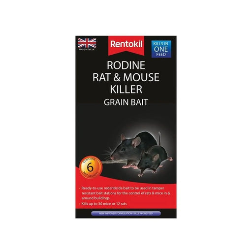 Rentokil Rodine Rat & Mouse Killer Grain Bait (Sachets 6)