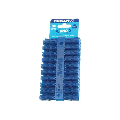Rawlplug Blue UNO® Plugs 8 x 32mm (Card 80)
