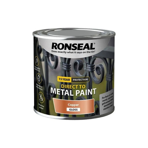 Ronseal Direct to Metal Paint Copper Gloss 250ml