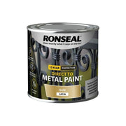 Ronseal Direct to Metal Paint Gold Satin 250ml