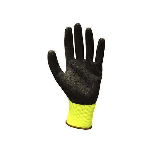 Scan Hi-Vis Yellow Foam Latex Coated Gloves - M (Size 8)