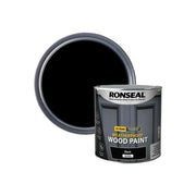Ronseal 10 Year Weatherproof Wood Paint Black Gloss 2.5 litre