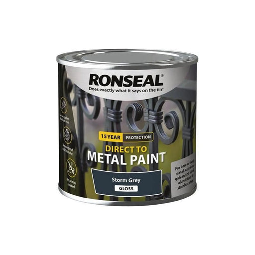 Ronseal Direct to Metal Paint Storm Grey Gloss 250ml
