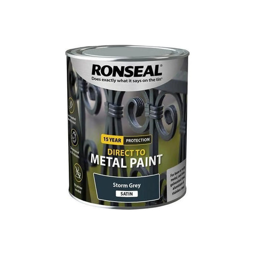 Ronseal Direct to Metal Paint Storm Grey Satin 750ml