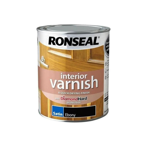 Ronseal Interior Varnish Quick Dry Satin Ebony 750ml