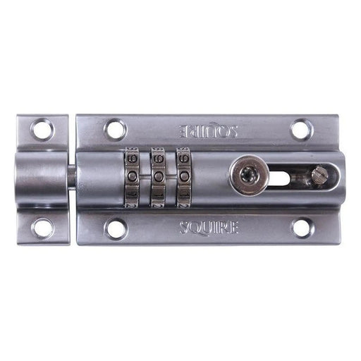 Squire CombiBolt 3 Re-Codable Locking Bolt Chrome 92mm