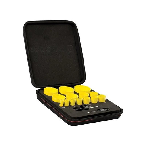 Starrett KFC14021 Fast Cut Bi-Metal Universal Holesaw Kit, 16 Piece