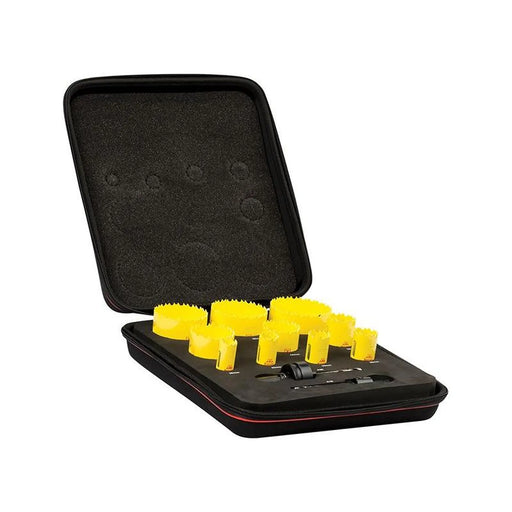 Starrett KDC10021 Deep Cut Bi-Metal Deluxe Electrician's Holesaw Kit, 12 Piece