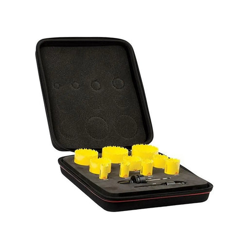 Starrett KDC10022 Deep Cut Bi-Metal Deluxe Plumber's Holesaw Kit, 12 Piece