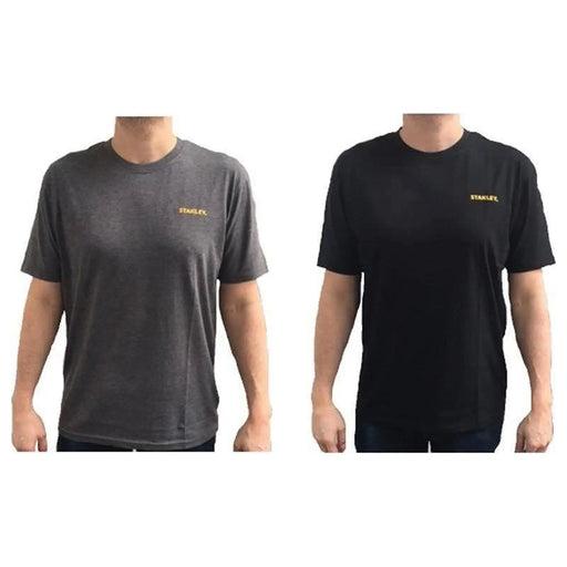 Stanley® Clothing T-Shirt Twin Pack Grey & Black - XXL