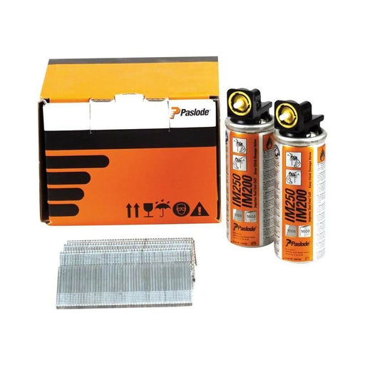 Paslode 25mm IM65 Galvanised Straight Brads 2000 2 x Fuel Cells
