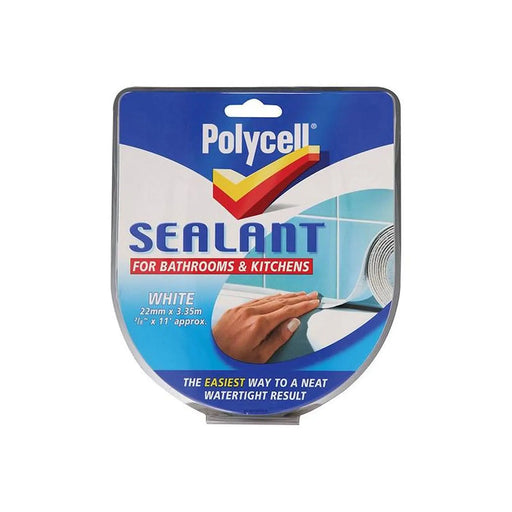 Polycell Sealant Strip Kitchen / Bathroom White 22mm