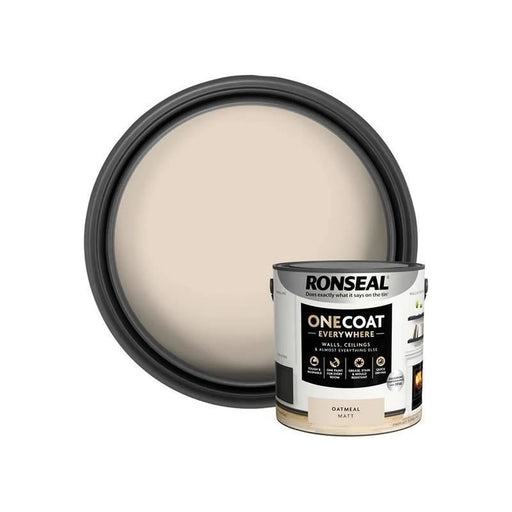 Ronseal One Coat Everywhere Interior Paint Oatmeal Matt 2.5 litre