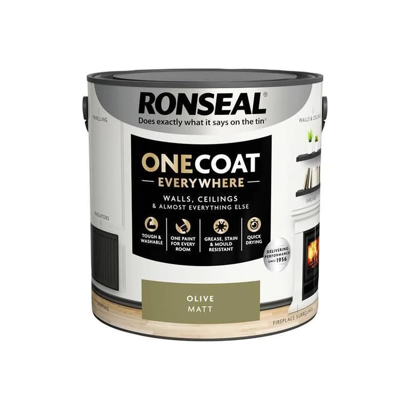 Ronseal One Coat Everywhere Interior Paint Olive Matt 2.5 litre