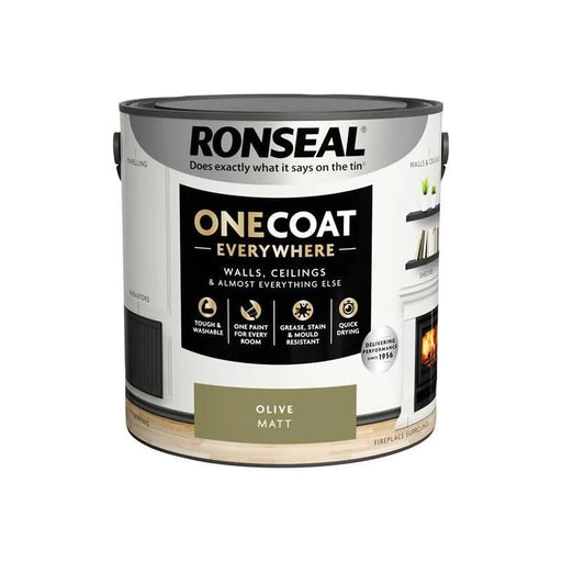 Ronseal One Coat Everywhere Interior Paint Olive Matt 2.5 litre