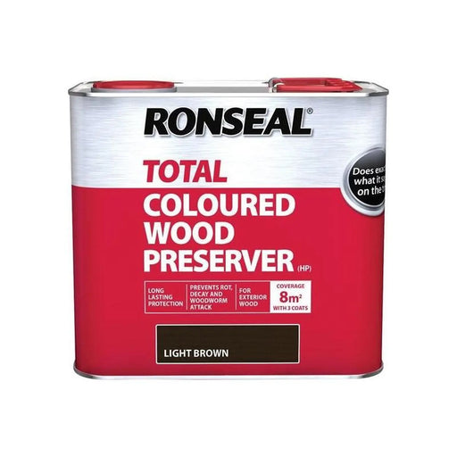 Ronseal Trade Total Wood Preserver Light Brown 2.5 litre