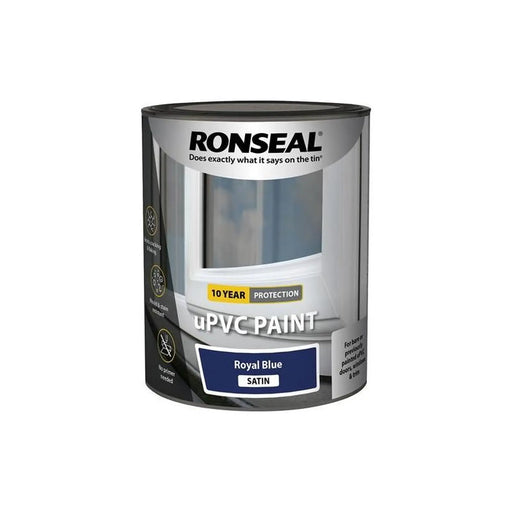 Ronseal uPVC Paint Royal Blue Satin 750ml