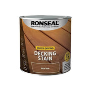 Ronseal Quick Drying Decking Stain Rich Teak 2.5 litre